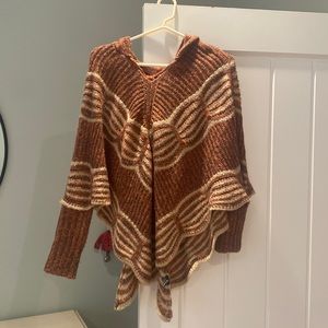 Orange knitted sweater